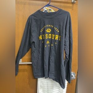 Black Long Sleeve Adidas Mizzou T-Shirt